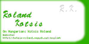 roland kotsis business card